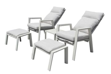 Trädgårdsmöbelgrupp Palermo relax med sidobord - beige - Utemöbler - Balkong - Balkongmöbler - Balkonggrupp & balkongset