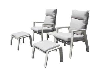 Trädgårdsmöbelgrupp Palermo relax med sidobord - beige - Utemöbler - Balkong - Balkongmöbler - Balkonggrupp & balkongset