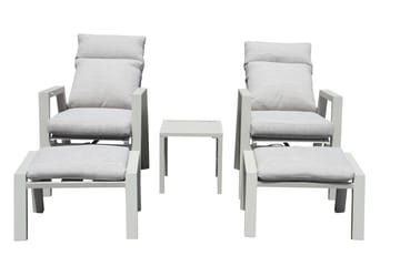 Trädgårdsmöbelgrupp Palermo relax med sidobord - beige - Utemöbler - Balkong - Balkongmöbler - Balkonggrupp & balkongset