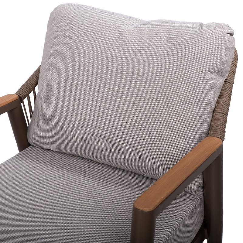 Trädgårdsmöbelset Delia bord, soffa och 2 stolar - Beige - Utemöbler - Balkong - Balkongmöbler - Balkonggrupp & balkongset