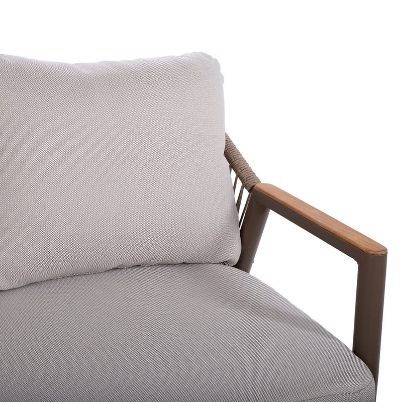 Trädgårdsmöbelset Delia bord, soffa och 2 stolar - Beige - Utemöbler - Balkong - Balkongmöbler - Balkonggrupp & balkongset