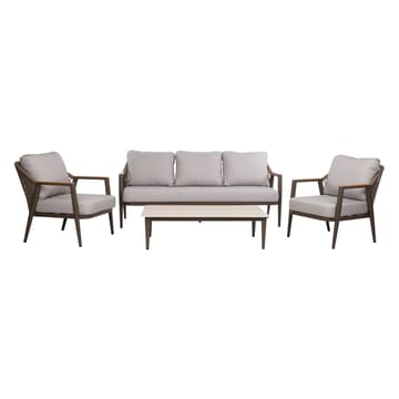 Trädgårdsmöbelset Delia bord, soffa och 2 stolar - Beige - Utemöbler - Balkong - Balkongmöbler - Balkonggrupp & balkongset