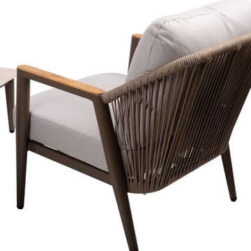 Trädgårdsmöbelset Delia bord, soffa och 2 stolar - Beige - Utemöbler - Balkong - Balkongmöbler - Balkonggrupp & balkongset