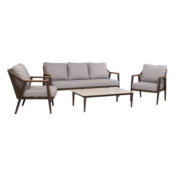 Trädgårdsmöbelset Delia bord, soffa och 2 stolar - Beige - Utemöbler - Balkong - Balkongmöbler - Balkonggrupp & balkongset