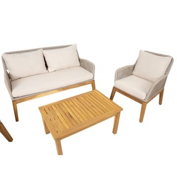 Trädgårdsmöbelset Florida bord, soffa och 2 fåtöljer - Beige - Utemöbler - Balkong - Balkongmöbler - Balkonggrupp & balkongset