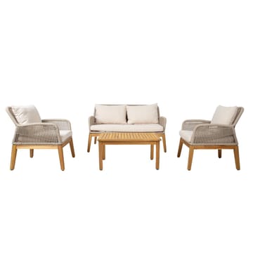 Trädgårdsmöbelset Florida bord, soffa och 2 fåtöljer - Beige - Utemöbler - Balkong - Balkongmöbler - Balkonggrupp & balkongset