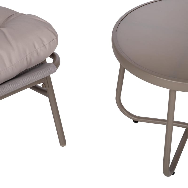 Trädgårdsmöbelset Jive bord och 2 stolar - Taupe - Utemöbler - Balkong - Balkongmöbler - Balkonggrupp & balkongset