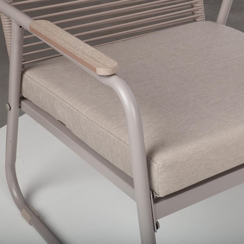 Trädgårdsmöbelset Macos bord, soffa och 2 stolar - Beige - Utemöbler - Balkong - Balkongmöbler - Balkonggrupp & balkongset