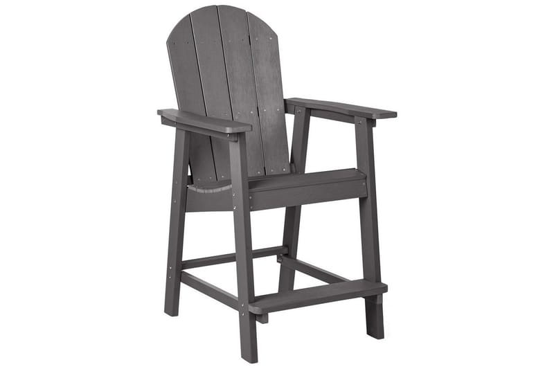 Trädgårdsstol Adirondack - Grå, 58x71x124 cm - Utemöbler - Balkong - Balkongmöbler - Balkongstol