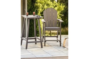 Trädgårdsstol Adirondack - Grå, 58x71x124 cm - Utemöbler - Balkong - Balkongmöbler - Balkongstol