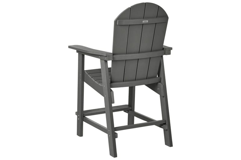 Trädgårdsstol Adirondack - Grå, 58x71x124 cm - Utemöbler - Balkong - Balkongmöbler - Balkongstol