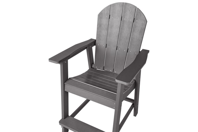 Trädgårdsstol Adirondack - Grå, 58x71x124 cm - Utemöbler - Balkong - Balkongmöbler - Balkongstol