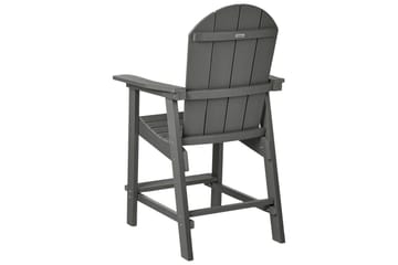 Trädgårdsstol Adirondack - Grå, 58x71x124 cm - Utemöbler - Balkong - Balkongmöbler - Balkongstol