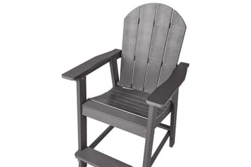 Trädgårdsstol Adirondack - Grå, 58x71x124 cm - Utemöbler - Balkong - Balkongmöbler - Balkongstol