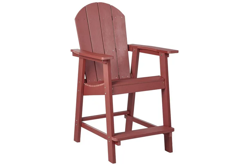 Trädgårdsstol Adirondack - Röd, 58x71x124 cm - Utemöbler - Balkong - Balkongmöbler - Balkongstol