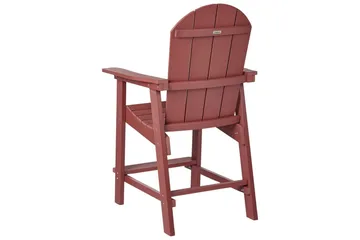 Trädgårdsstol Adirondack - Röd, 58x71x124 cm - Utemöbler - Balkong - Balkongmöbler - Balkongstol