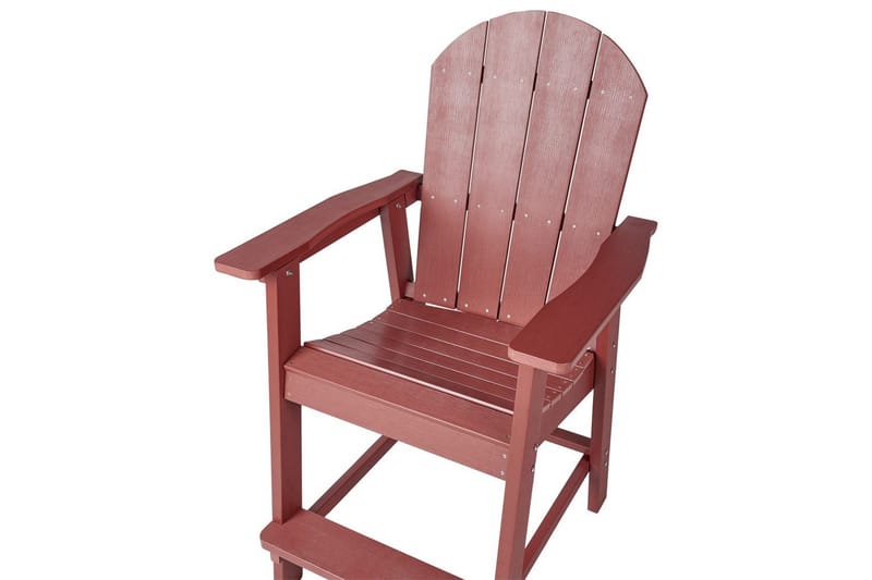 Trädgårdsstol Adirondack - Röd, 58x71x124 cm - Utemöbler - Balkong - Balkongmöbler - Balkongstol