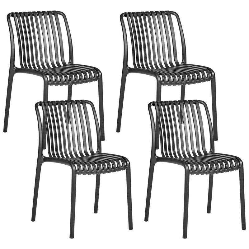 Trädgårdsstol Ariccia 4-pack, Svart