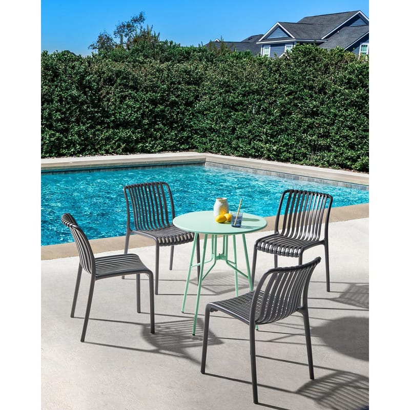 Trädgårdsstol Ariccia 4-pack - Svart - Utemöbler - Balkong - Balkongmöbler - Balkongstol