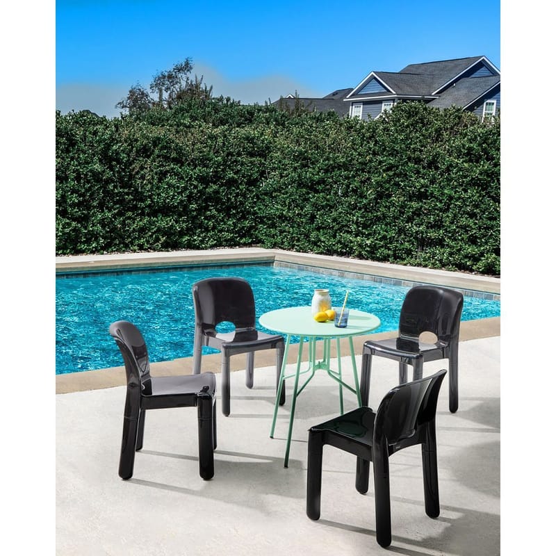 Trädgårdsstol Betim 4-pack - Svart - Utemöbler - Balkong - Balkongmöbler - Balkongstol