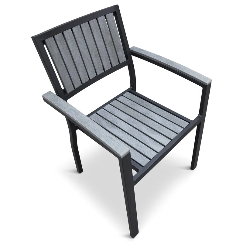 Trädgårdsstol i aluminium och komposit - Rindö 10-pack - Utemöbler - Balkong - Balkongmöbler - Balkongstol