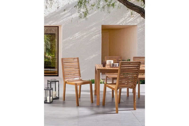 Trädgårdsstol Ombriano set om 4 - Utemöbler - Balkong - Balkongmöbler - Balkongstol