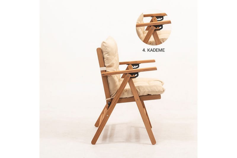 Trädgårdsstol Ruvin Grädde - Grädde - Utemöbler - Balkong - Balkongmöbler - Balkongstol