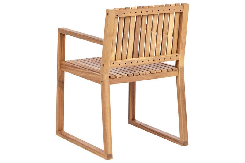 Trädgårdsstol Sassari II - Ljus trä, blå, vit - Utemöbler - Balkong - Balkongmöbler - Balkongstol