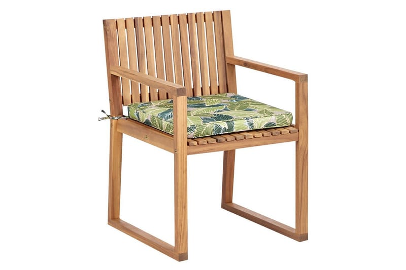 Trädgårdsstol Sassari II - Ljus trä, grön - Utemöbler - Balkong - Balkongmöbler - Balkongstol