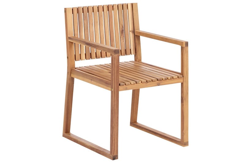 Trädgårdsstol Sassari II - Ljus trä, grön - Utemöbler - Balkong - Balkongmöbler - Balkongstol