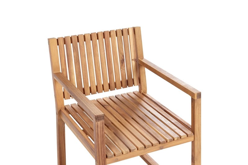 Trädgårdsstol Sassari II - Ljus trä, vit - Utemöbler - Balkong - Balkongmöbler - Balkongstol