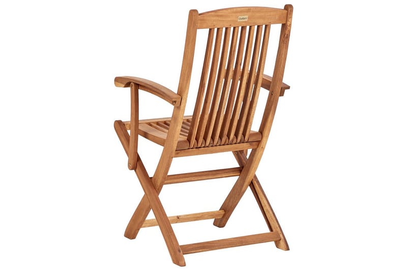 Trädgårdsstol set om 2 Maui II - Ljus trä, blå - Utemöbler - Balkong - Balkongmöbler - Balkongstol