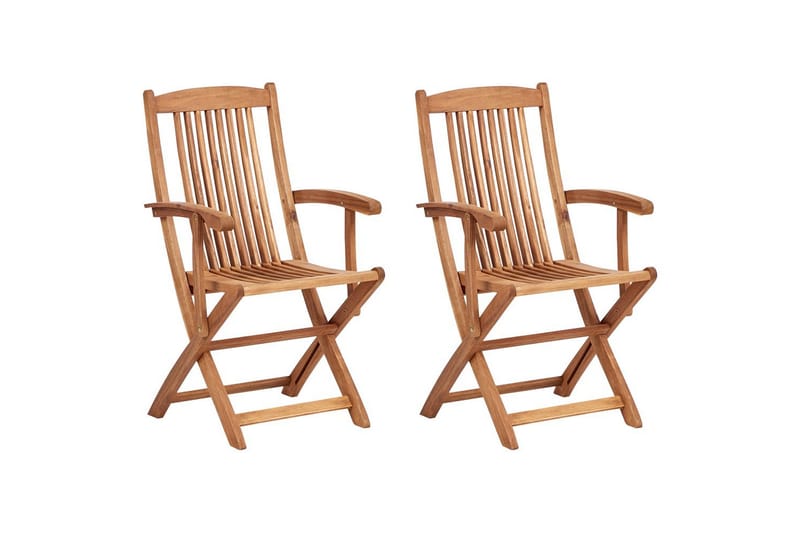 Trädgårdsstol set om 2 Maui II - Ljus trä - Utemöbler - Balkong - Balkongmöbler - Balkongstol