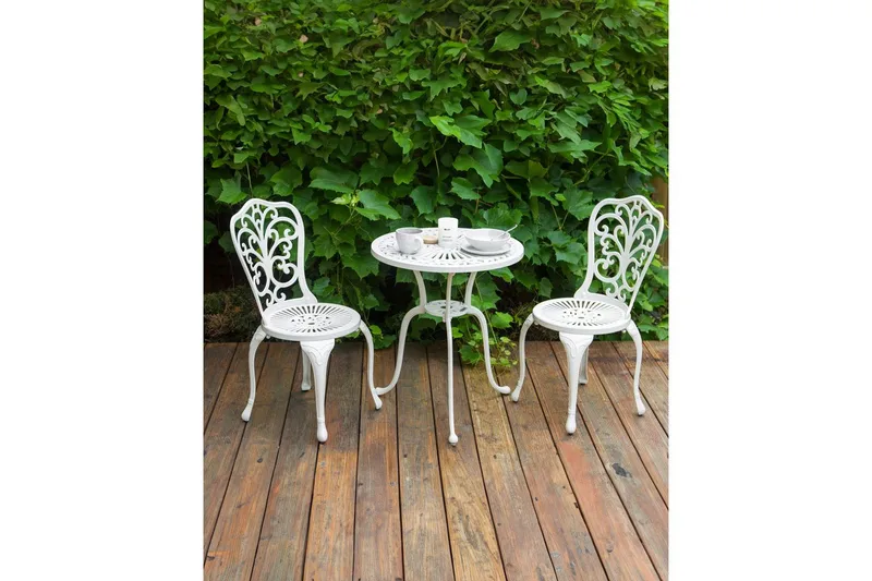 Trädgårdsstol set om 2 Triora - Vit - Utemöbler - Balkong - Balkongmöbler - Balkongstol