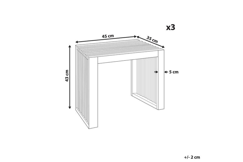 Trädgårdsstol set om 3 Bellano - Utemöbler - Balkong - Balkongmöbler - Balkongstol