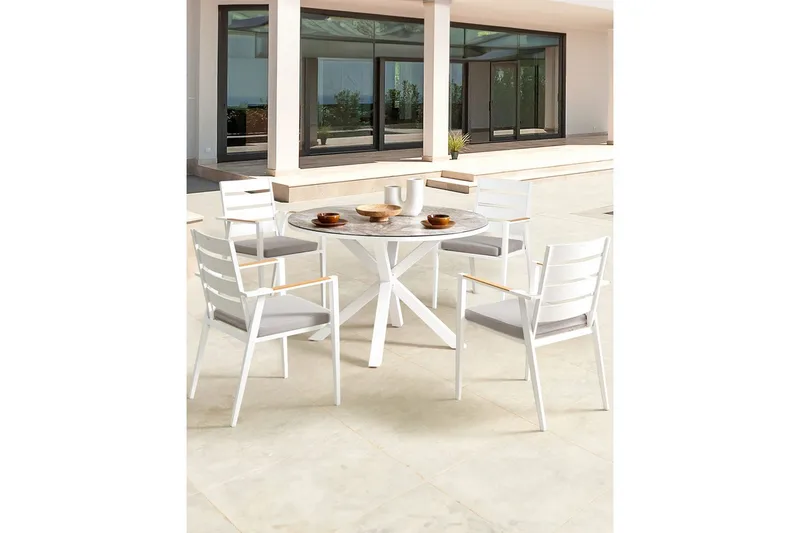 Trädgårdsstol set om 4 Taviano - Utemöbler - Balkong - Balkongmöbler - Balkongstol