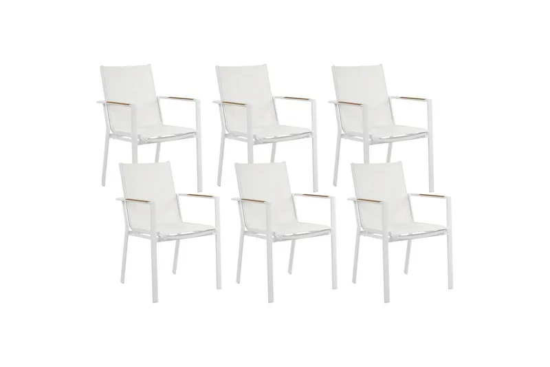 Trädgårdsstol set om 6 Busseto, Vit