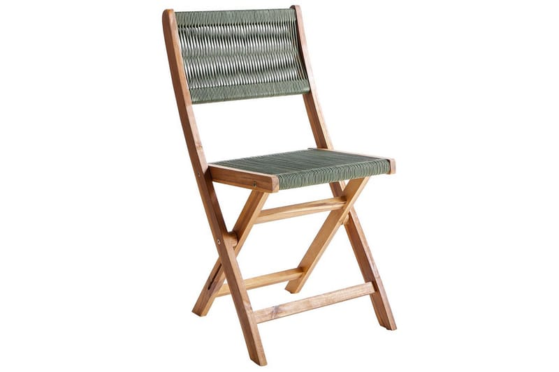 Trädgårdsstol Prossedi set om 2 Grönt/ljust trä - Grönt/ljust trä - Utemöbler - Balkong - Balkongmöbler - Balkongstol