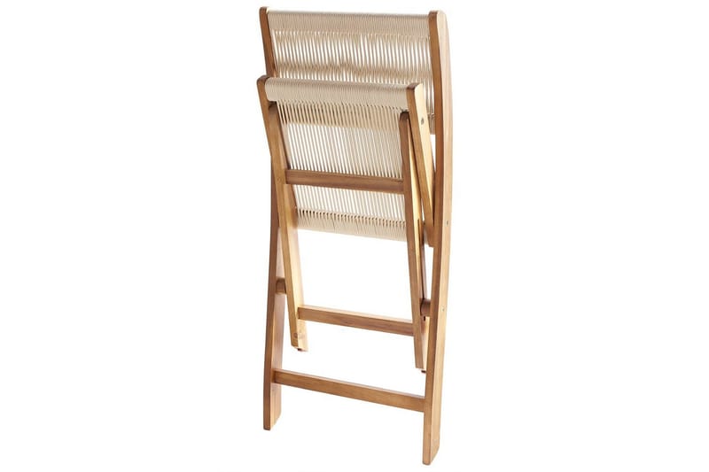 Trädgårdsstol Prossedi set om 2 Beige/ljust trä - Beige/ljust trä - Utemöbler - Balkong - Balkongmöbler - Balkongstol