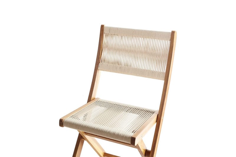 Trädgårdsstol Prossedi set om 2 Beige/ljust trä - Beige/ljust trä - Utemöbler - Balkong - Balkongmöbler - Balkongstol