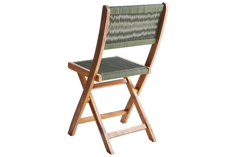 Trädgårdsstol Prossedi set om 2 Grönt/ljust trä - Grönt/ljust trä - Utemöbler - Balkong - Balkongmöbler - Balkongstol