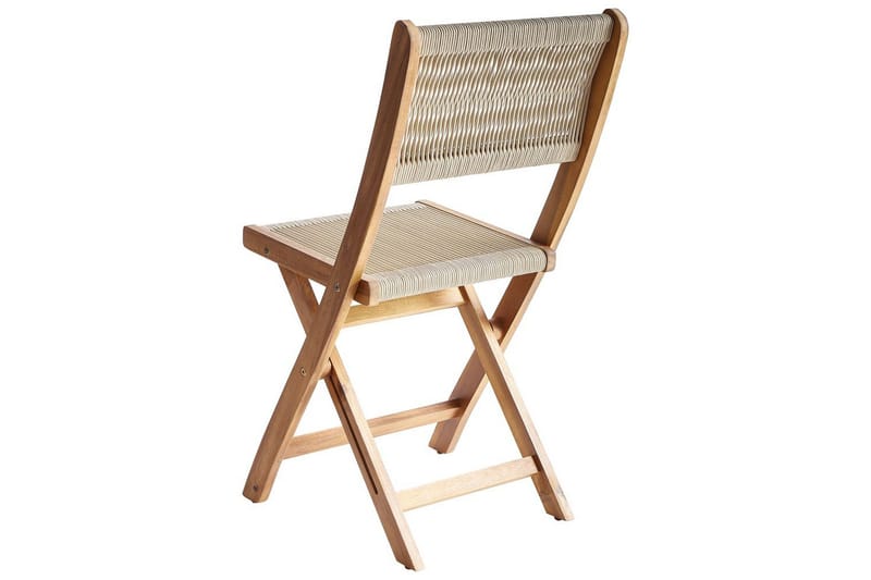 Trädgårdsstol Prossedi set om 2 Beige/ljust trä - Beige/ljust trä - Utemöbler - Balkong - Balkongmöbler - Balkongstol