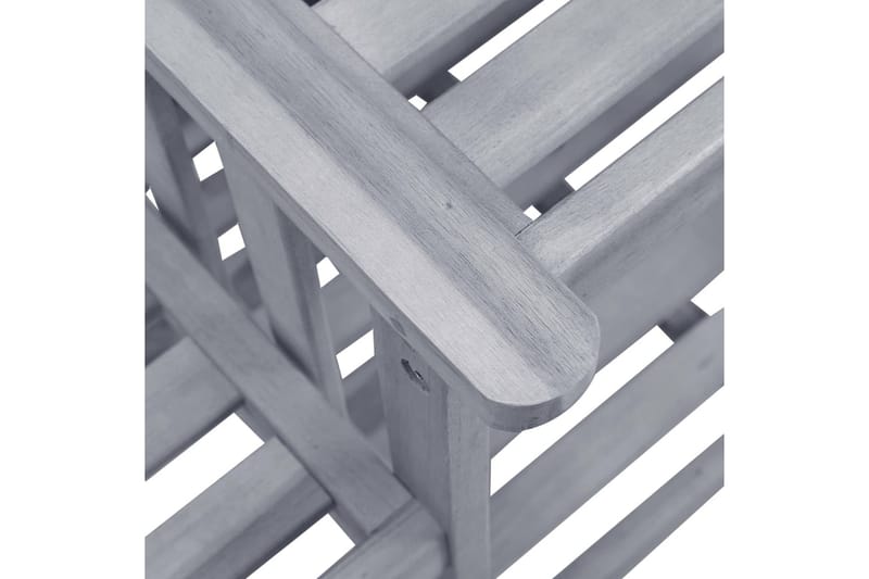 Trädgårdsstolar med Utebord och dynor massivt akaciaträ - Grå - Utemöbler - Balkong - Balkongmöbler - Balkonggrupp & balkongset