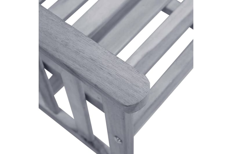 Trädgårdsstolar med Utebord och dynor massivt akaciaträ - Grå - Utemöbler - Balkong - Balkongmöbler - Balkonggrupp & balkongset