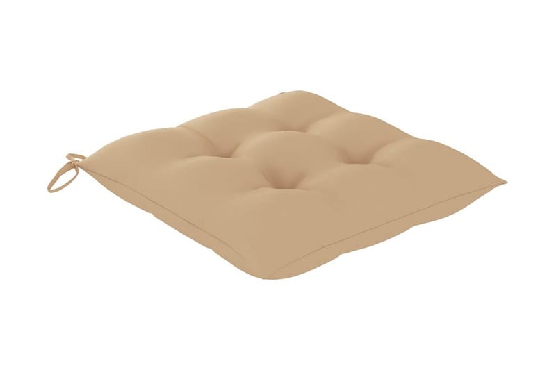 Trädgårdsstolar med dynor 6 st massivt akaciaträ - Beige - Utemöbler - Balkong - Balkongmöbler - Balkongstol