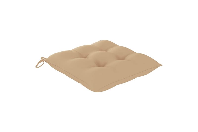 Trädgårdsstolar med dynor 8 st massivt akaciaträ - Beige - Utemöbler - Balkong - Balkongmöbler - Balkongstol