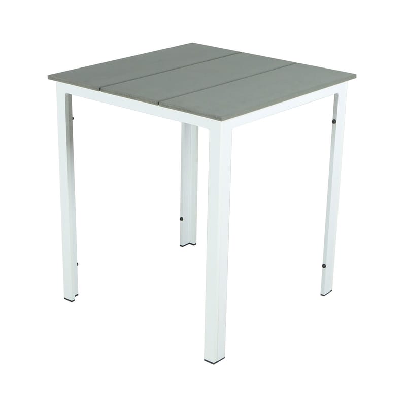 Tunis Cafebord utomhus 70x70 cm - Vit/Grå - Utemöbler - Balkong - Balkongmöbler - Balkongbord