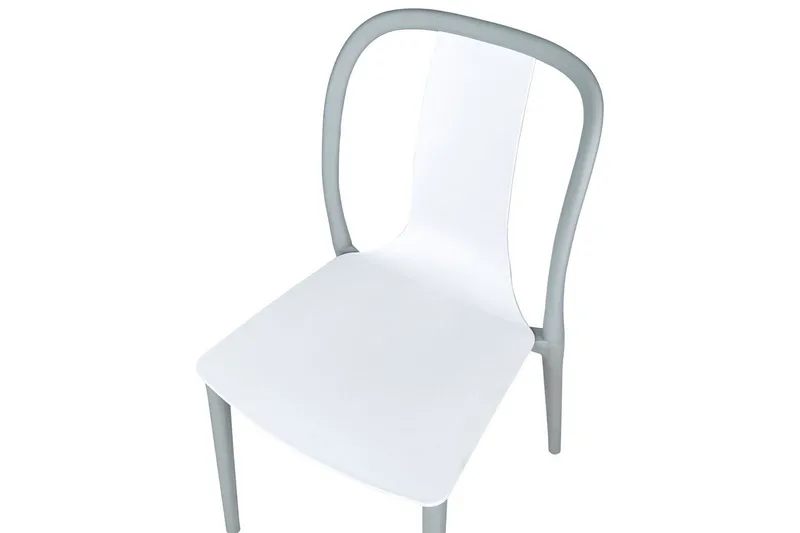 Ugento Matstol Utomhus - Vit/Grå - Utemöbler - Balkong - Balkongmöbler - Balkongstol