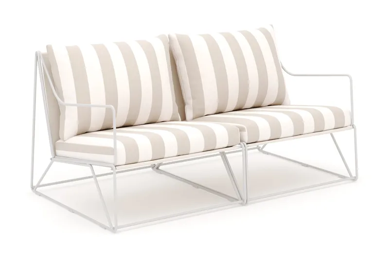 Usteryd 2 sits Loungesoffa, Beige/Striped