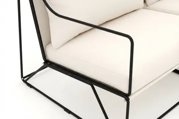 Usteryd 2 sits Loungesoffa - Svart/Beige - Utemöbler - Balkong - Balkongmöbler - Soffa balkong